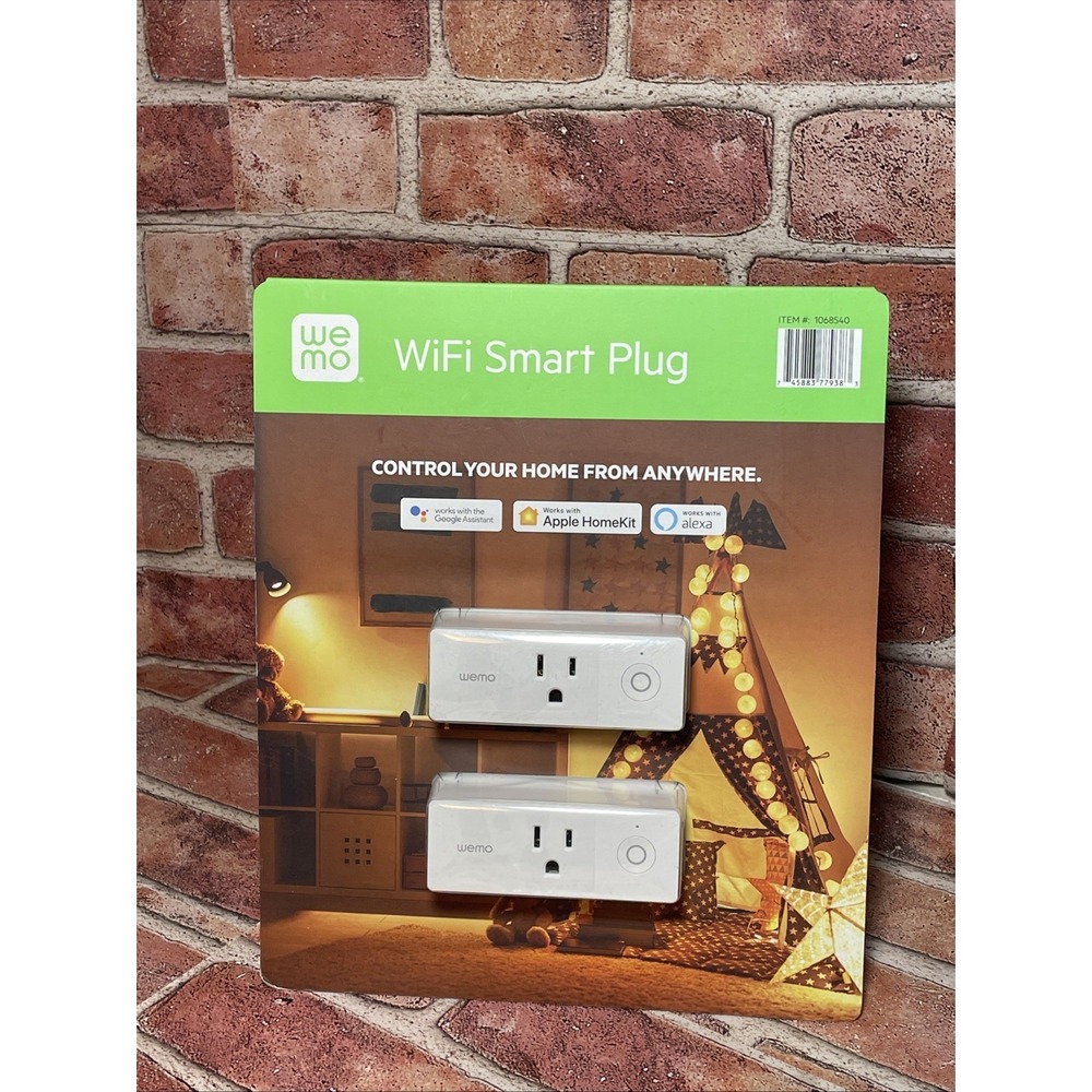 Wemo Mini Smart Plug WiFi Enabled Pack of 2 Works with Alexa and Google Sealed